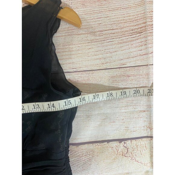Ann Taylor Women's Black 100% Silk Sleeveless Classic Black Dress - 6 - Picture 8 of 15